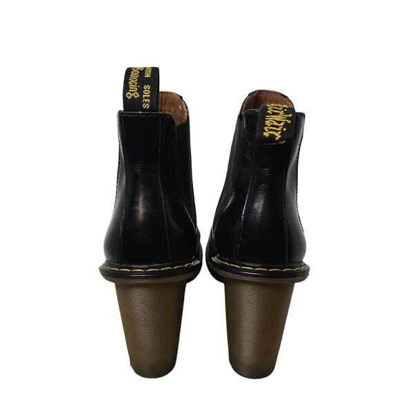 Dr. Martens Eloise Chelsea Boot heel bootie black leather sz 7 - Picture 4 of 6
